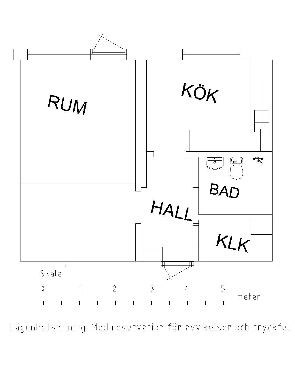 1 rums lägenhet i Karlskrona