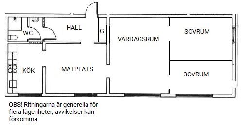 3 rums lägenhet i Fjällbacka