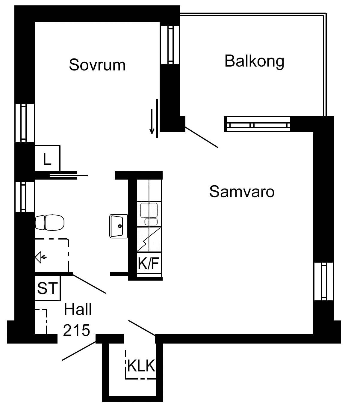 2 rums lägenhet i Burträsk