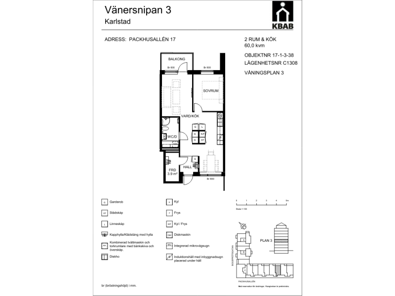2 rums lägenhet i Karlstad