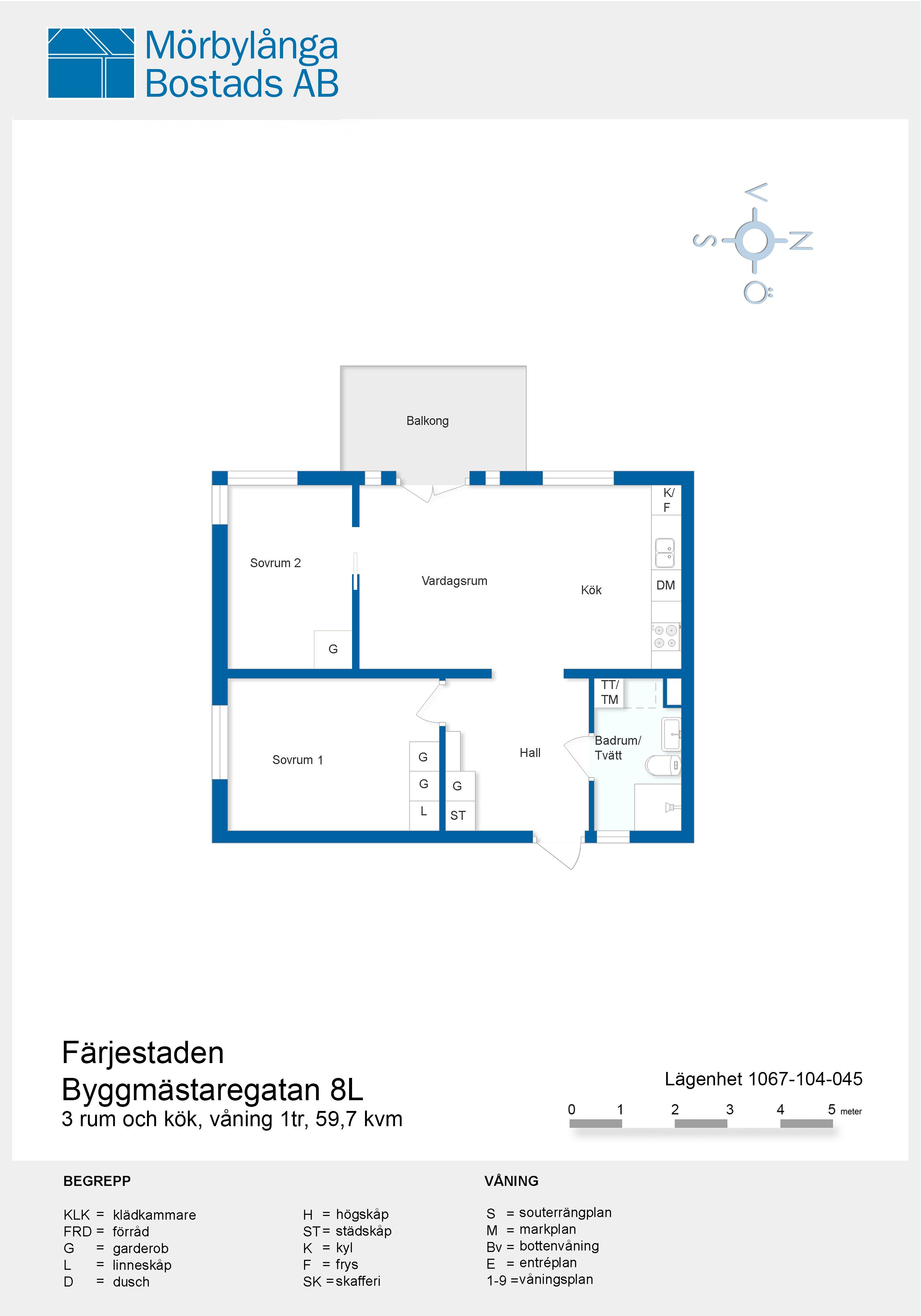 3 rums lägenhet i Färjestaden