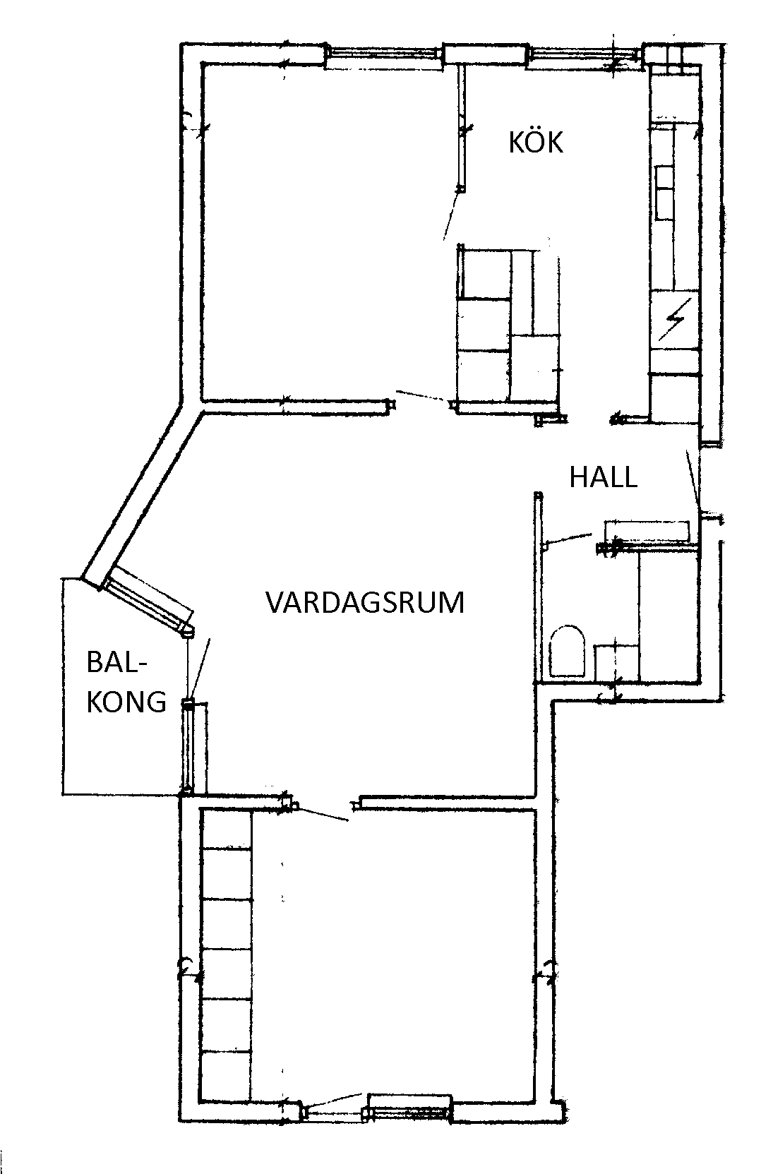 3 rums lägenhet i Järvsö