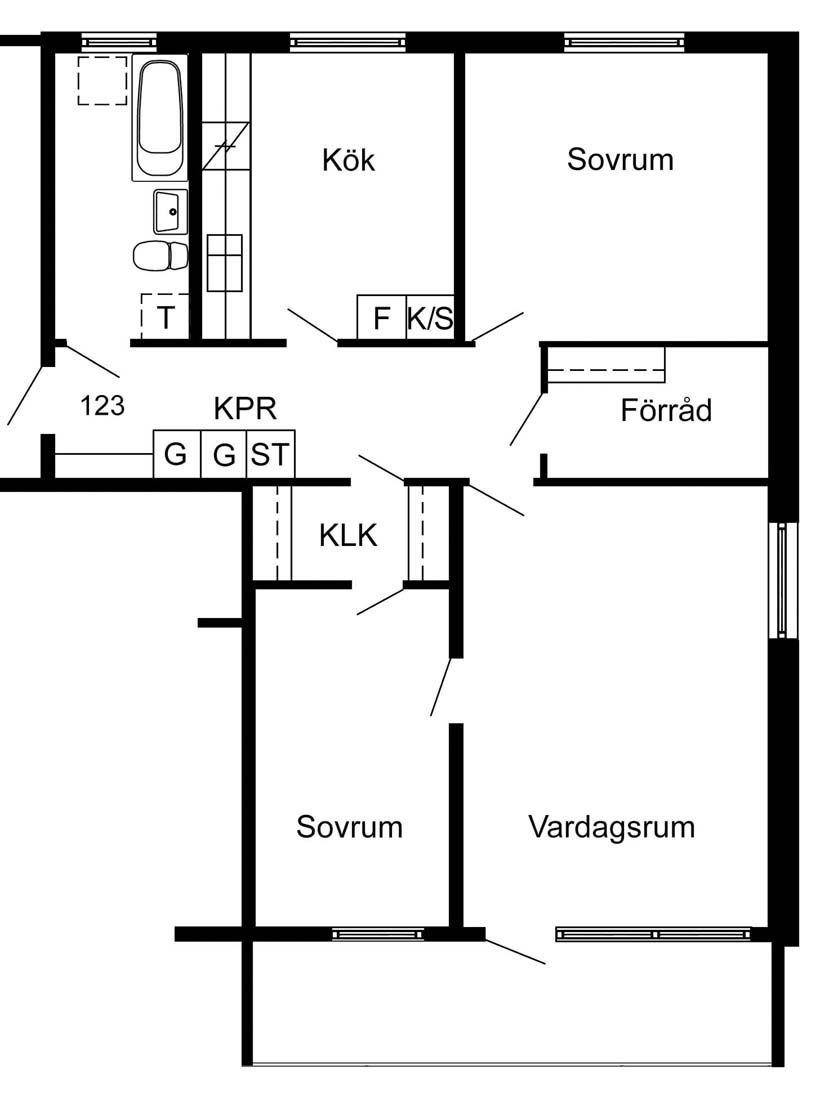 3 rums lägenhet i Skelleftehamn