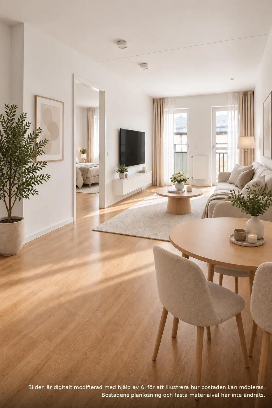 Ljus och modern 2 rok med balkong i söderläge – nära C4 Shopping