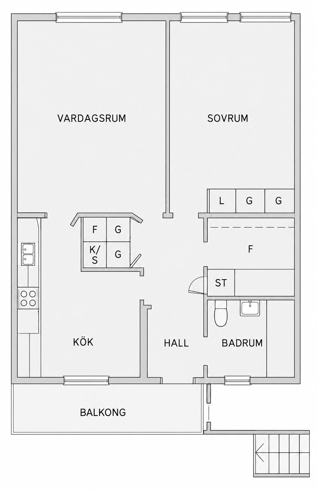 2 rums lägenhet i Svenljunga