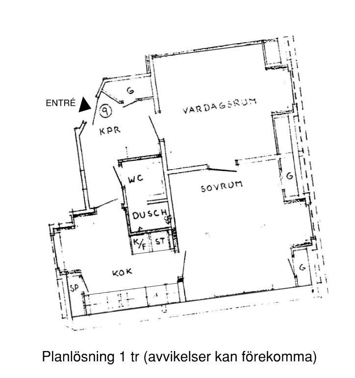 Charmig lägenhet med rundgående planlösning mitt i centrala Ulricehamn