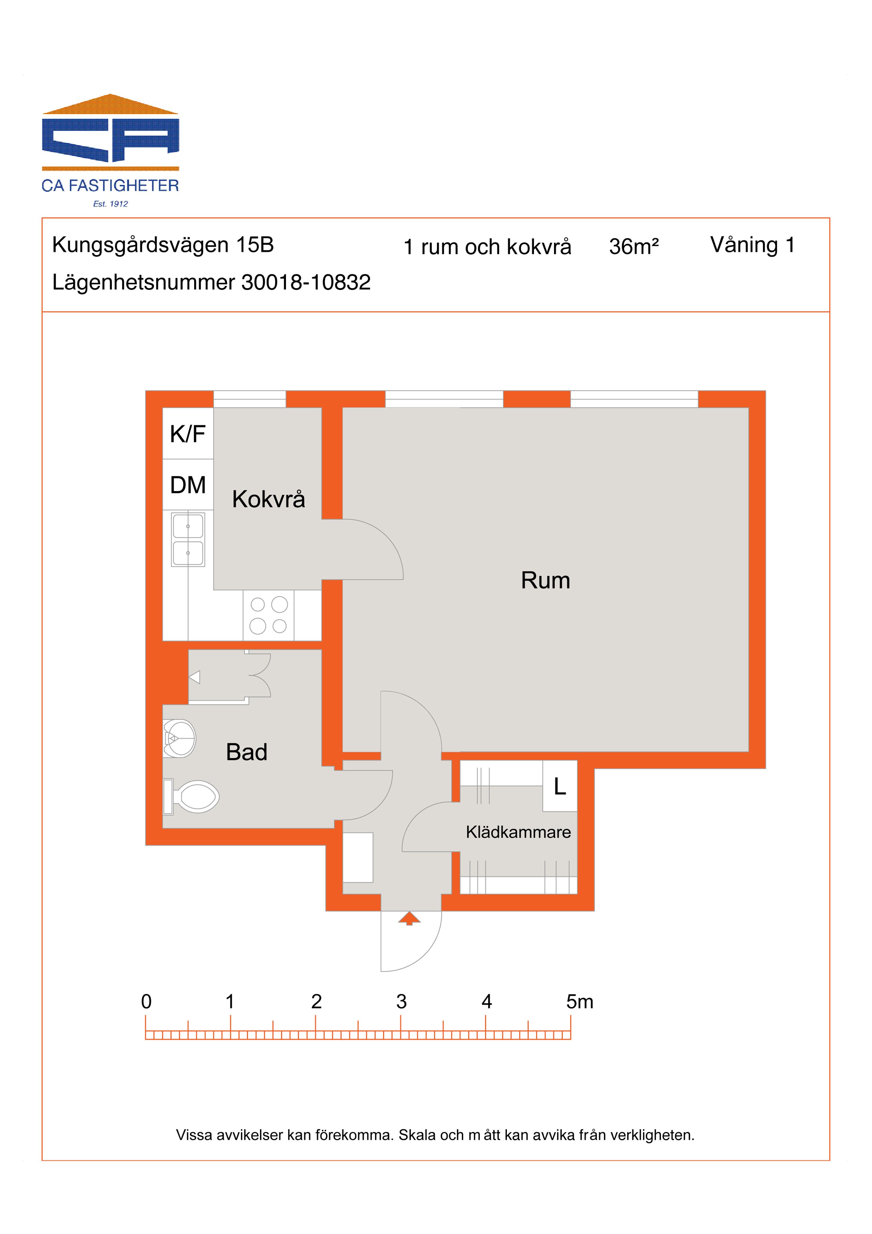 1 rums lägenhet i Kalmar