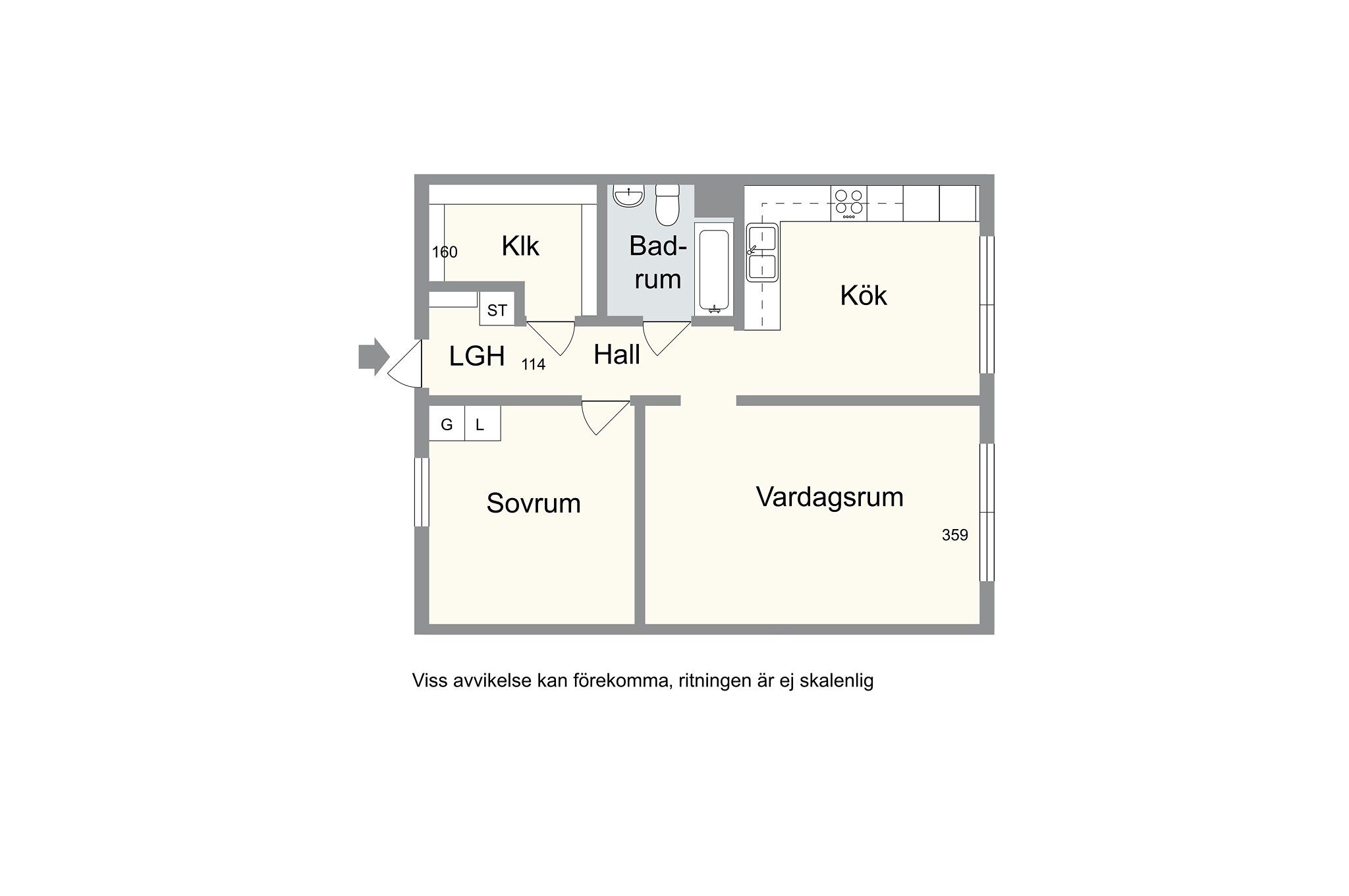 2 rums lägenhet i Centrum