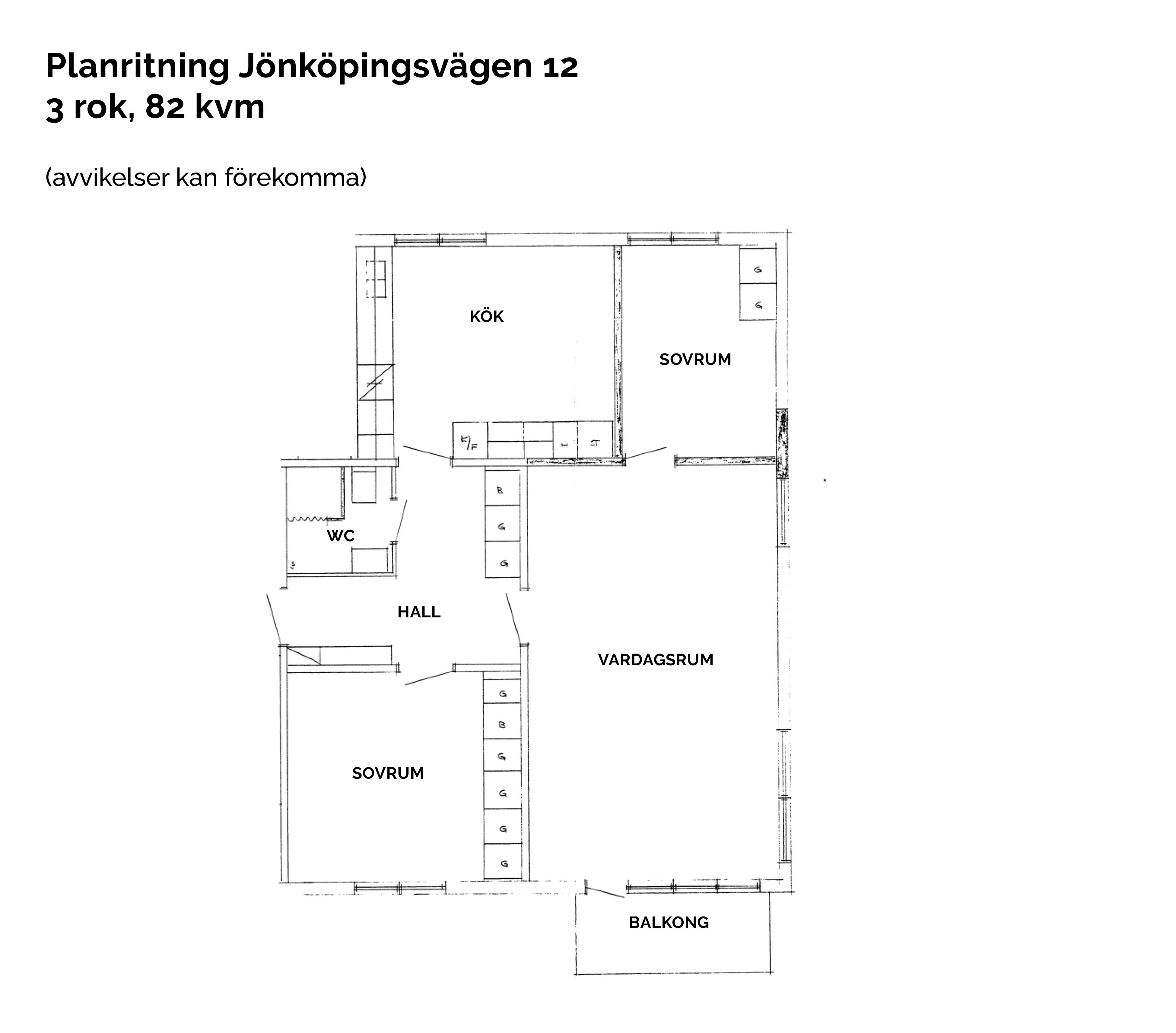 Rymlig trea med fin utsikt från balkong