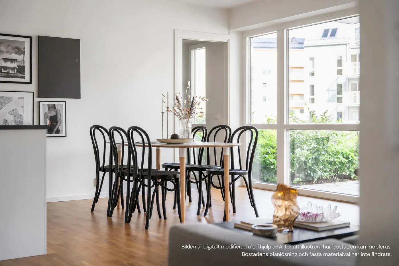 Ljus 3 rok med uteplats i markplan 
