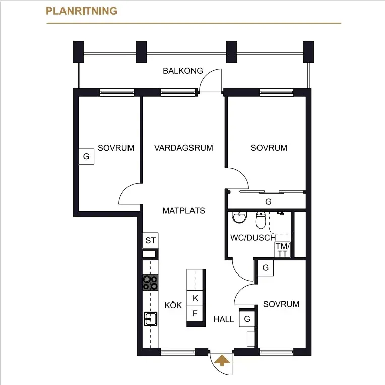 Rymlig 4 i markplan med öppen planlösning på Ringstorp