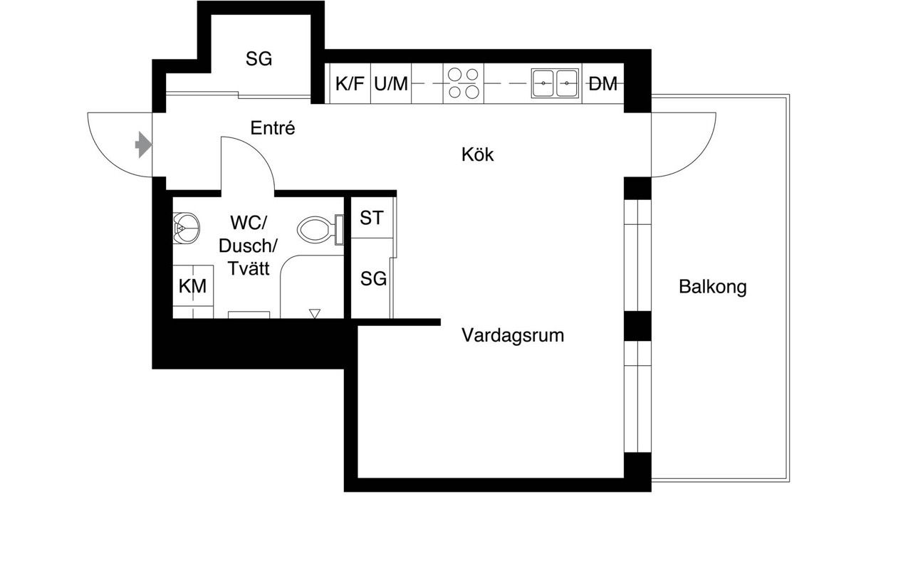 1:a med stor balkong uthyres i Limhamns sjöstad