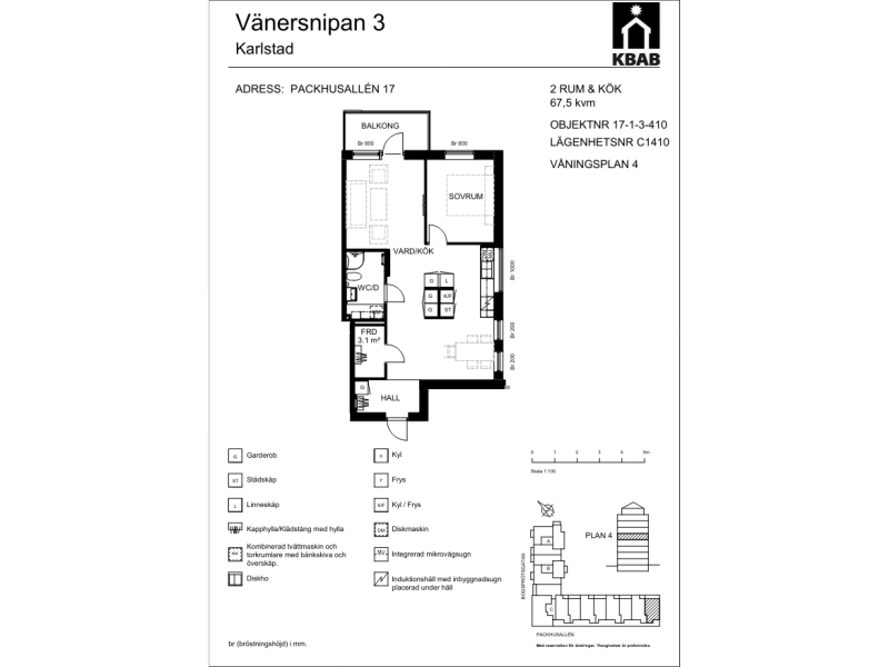 2 rums lägenhet i Karlstad