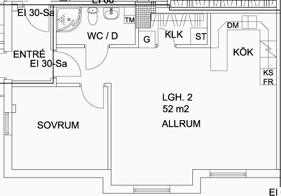 2 rums lägenhet i VIMMERBY