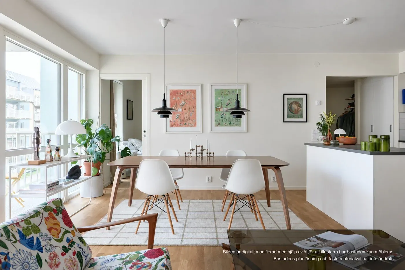 Modern 2:a med balkong i österläge