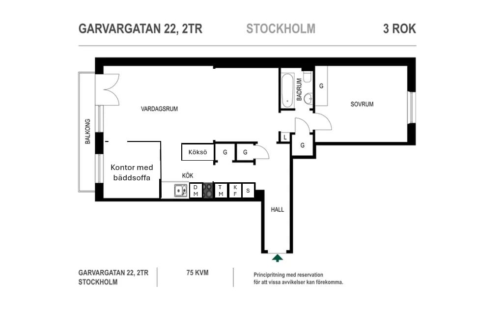 Cozy 3 room apartment at Kungsholmstorg 