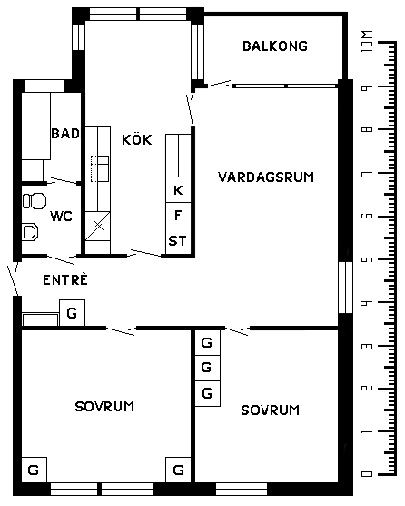 3 rums lägenhet i VIMMERBY