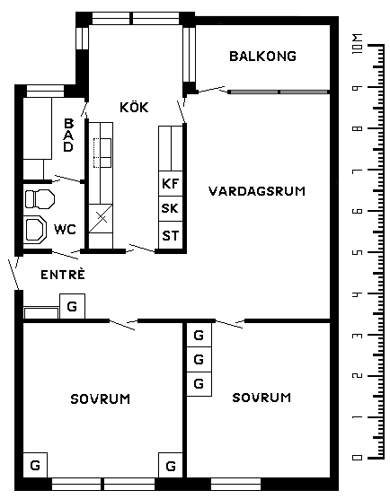 3 rums lägenhet i VIMMERBY