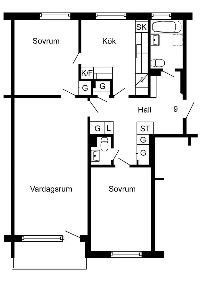 3 rums lägenhet i Boliden